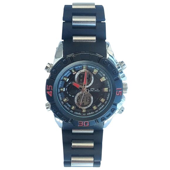 Daniel Steiger Hybrid Dual Digital Analog 47mm Men's watch 9089R-M With Battery - Picture 1 of 5